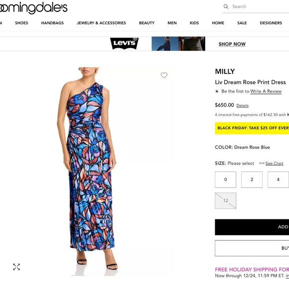 Milly Estelle Liv Dream Rose Print Dress ($710 originally incl. tax) - Picture 1 of 4